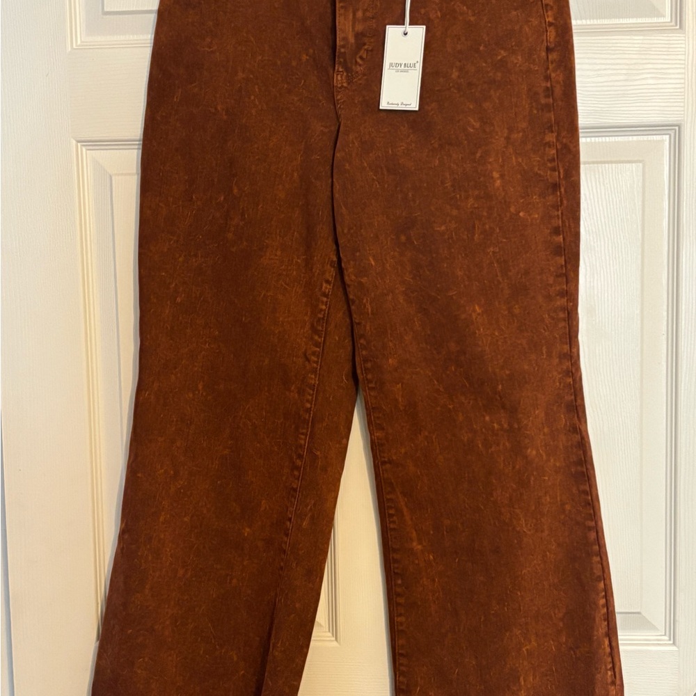 Judy Blue Brown Flare Wide Leg Jeans